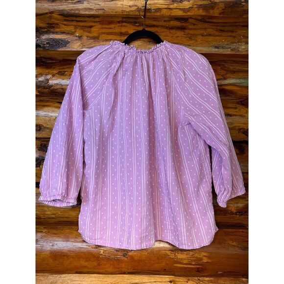 Loft Dobby V-Neck Blouse Size‎ Large - Picture 5 of 5